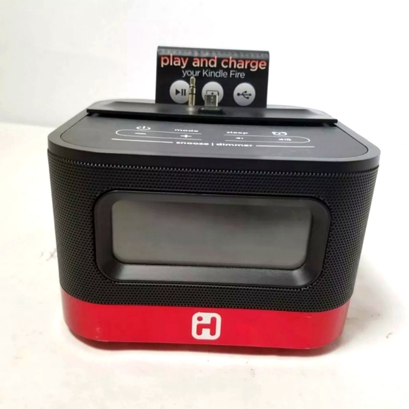 iHome Other - iHome Clock Dock System Kindle Charger Universal iK50 Red speaker